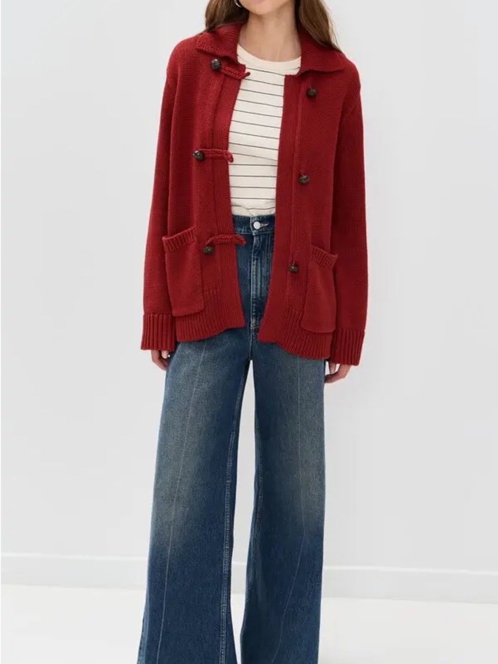 Alex Mill Button-Front Knit Sweater Jacket